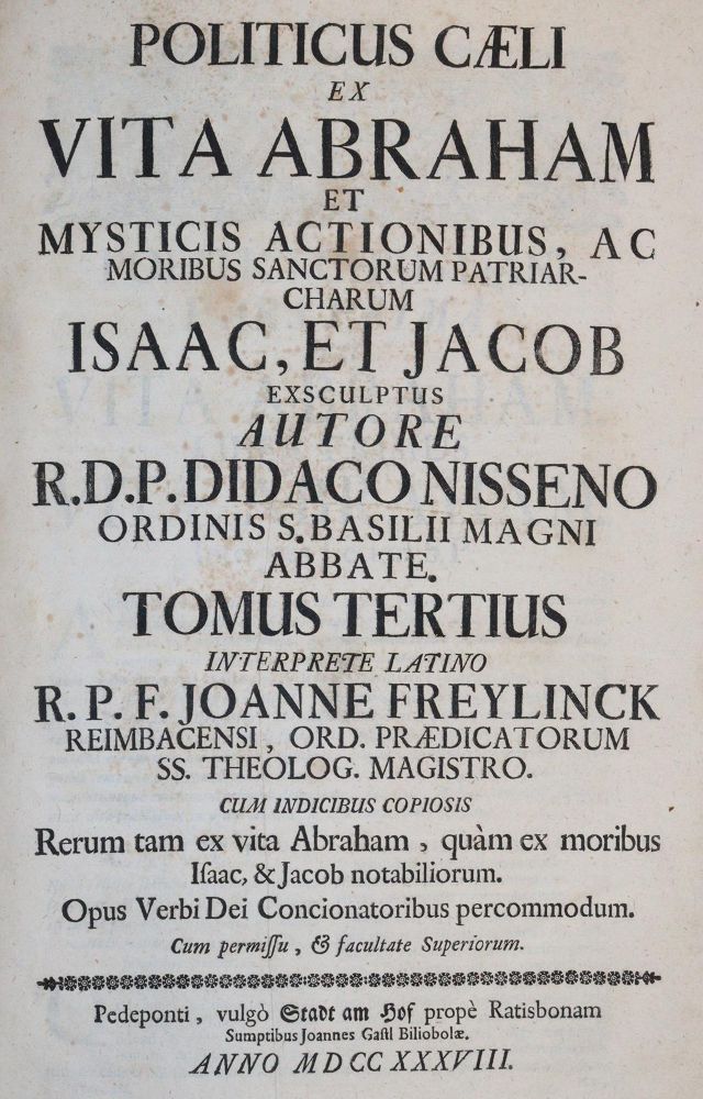 Große Abbildung Nr.1: 144-136 Niseno,D.: (Alte Drucke, Handschriften und Theologie)