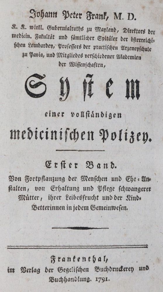 Große Abbildung Nr.1: 144-1364 Frank,J.P.: (Medizin)