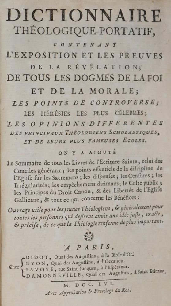 Große Abbildung Nr.1: 144-137 (Nonnotte,C.F.).: (Alte Drucke, Handschriften und Theologie)