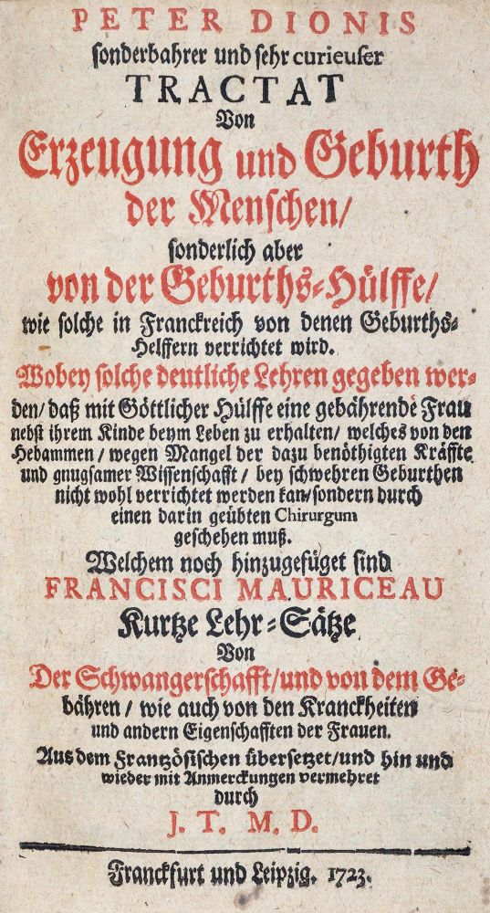 Große Abbildung Nr.1: 144-1371 Dionis,P.: (Medizin, Gynäkologie)