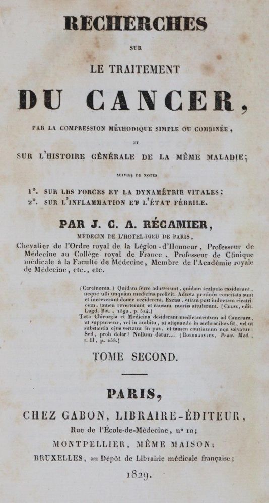 Große Abbildung Nr.1: 144-1400 Recamier,J.C.A.: (Medizin, Krebs)