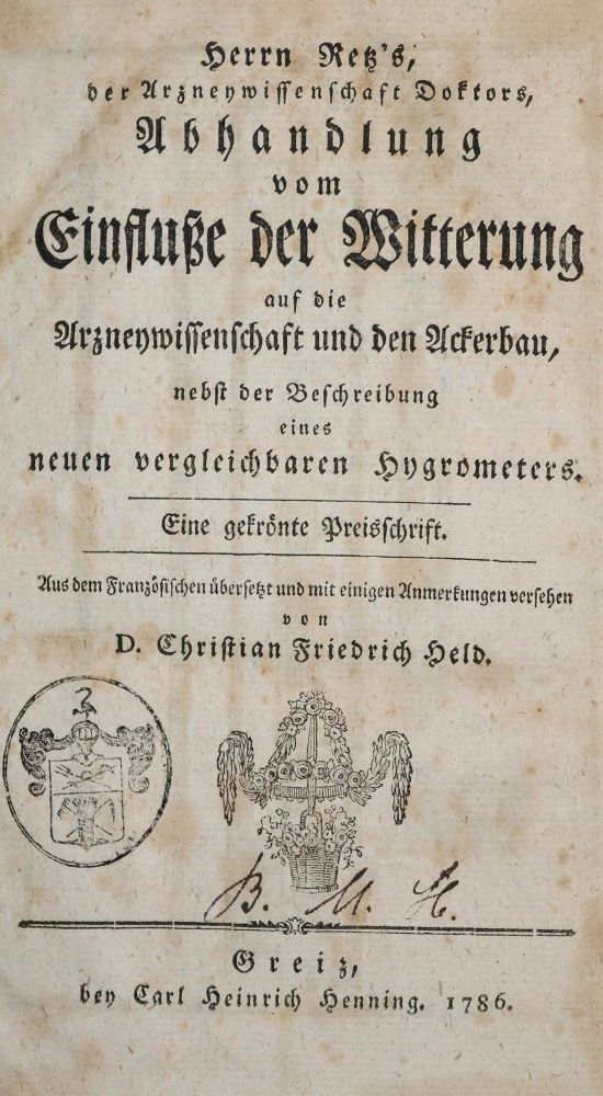 Große Abbildung Nr.2: 144-1405 Retz,N.: (Medizin, Meteorologie)