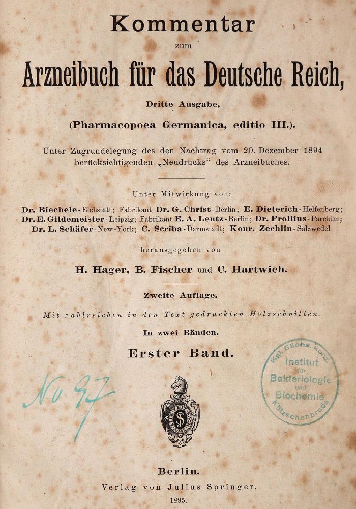 Große Abbildung Nr.1: 144-1414 Hager,H. u.a. (Hrsg.).: (Medizin, Pharmazie)