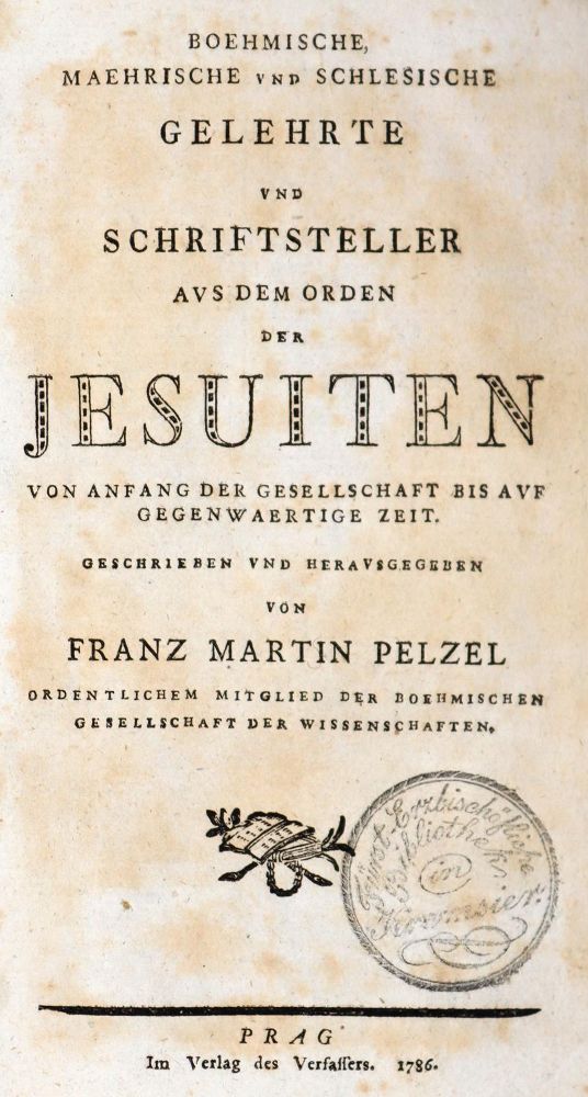 Große Abbildung Nr.1: 144-142 Pelzel,F.M.: (Alte Drucke, Handschriften und Theologie)