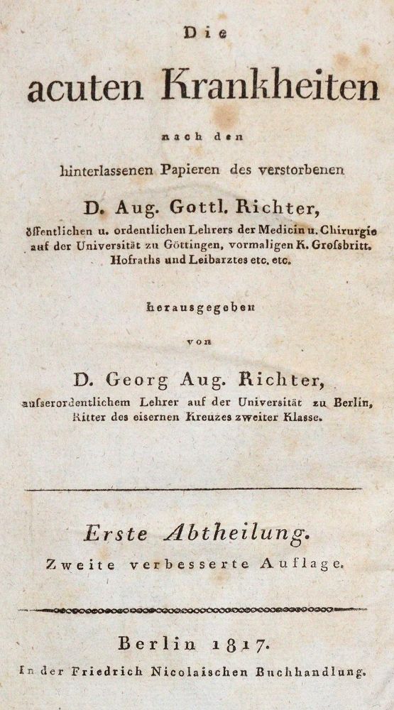 Große Abbildung Nr.1: 144-1424 Richter,A.G.: (Medizin)