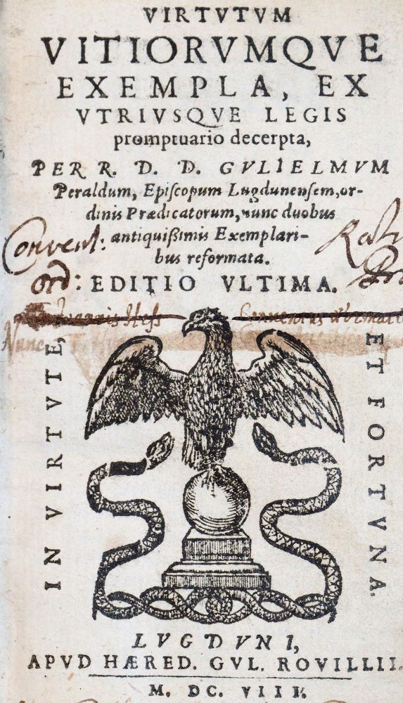 Große Abbildung Nr.1: 144-143 Peraldus,G.: (Alte Drucke, Handschriften und Theologie)