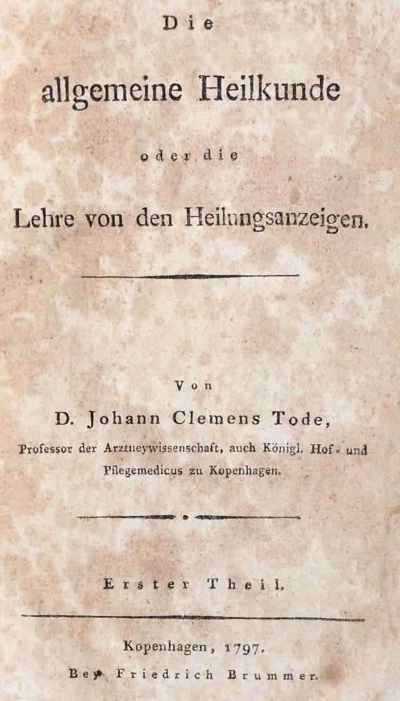 Große Abbildung Nr.1: 144-1435 Tode,J.C.: (Medizin)