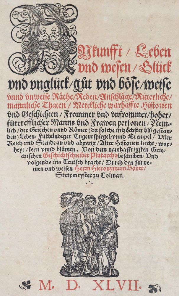 Große Abbildung Nr.1: 144-148 Plutarchus.: (Alte Drucke, Handschriften und Theologie)