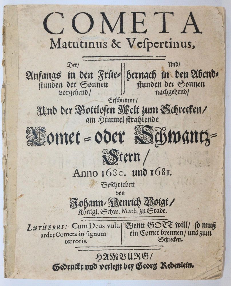Große Abbildung Nr.1: 144-1496 Voigt,J.H.: (Verschiedene Gebiete - Varia, Astronomie, Kometen)