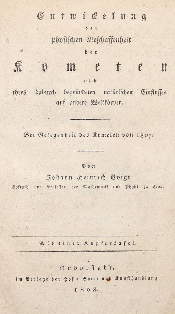 Große Abbildung Nr.1: 144-1503 Voigt,J.H.: (Verschiedene Gebiete - Varia, Astronomie)