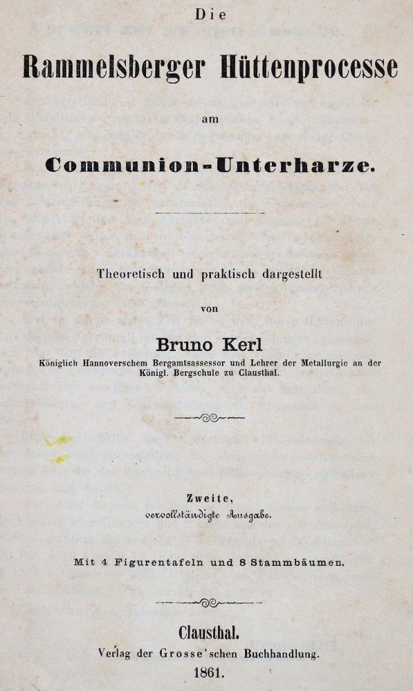 Große Abbildung Nr.1: 144-1512 Kerl,B.: (Verschiedene Gebiete - Varia, Bergbau)