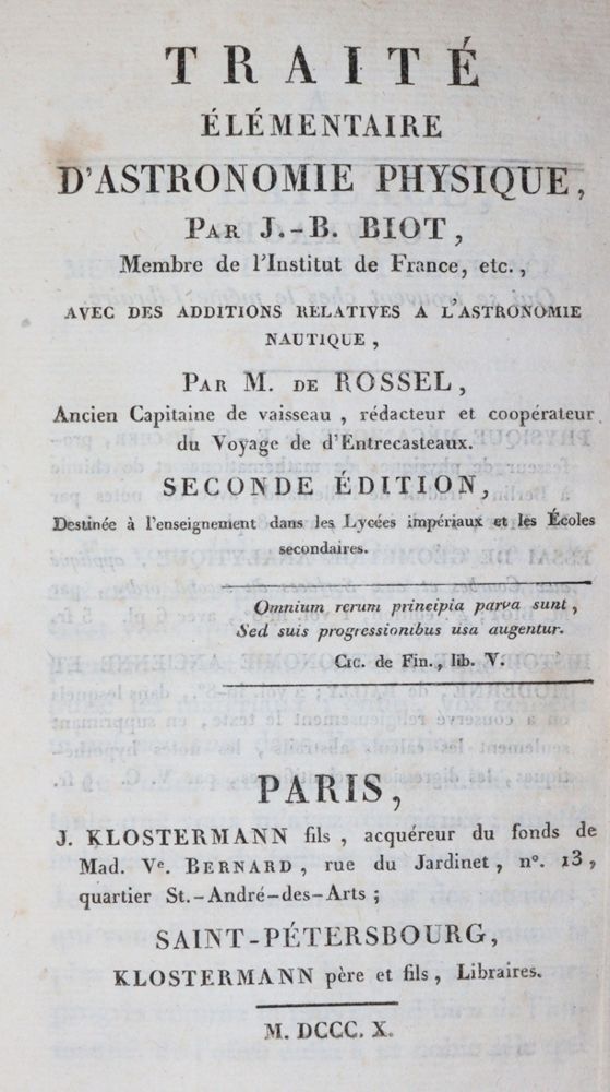 Große Abbildung Nr.1: 144-1517 Biot,J.B.: (Verschiedene Gebiete - Varia)