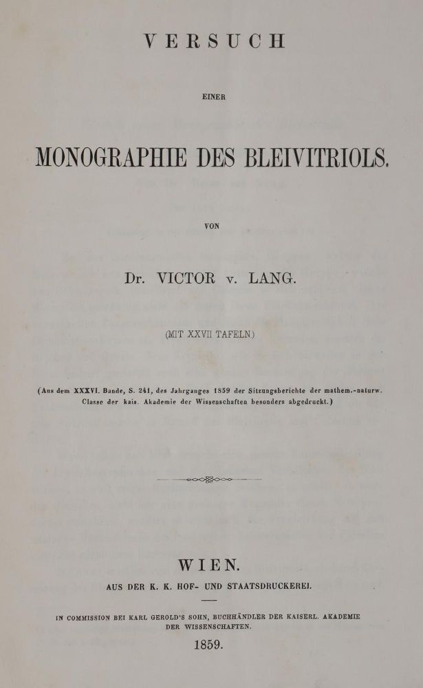 Große Abbildung Nr.1: 144-1519 Lang,V.v.: (Verschiedene Gebiete - Varia, Chemie)