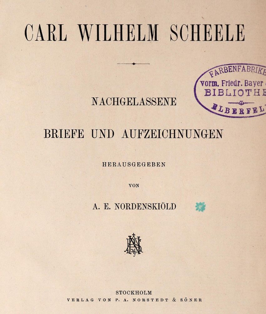 Große Abbildung Nr.1: 144-1523 Scheele,C.W.: (Verschiedene Gebiete - Varia, Chemie)