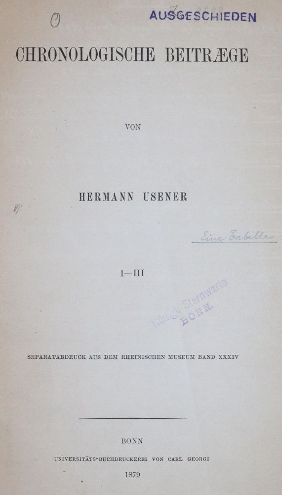 Große Abbildung Nr.1: 144-1528 Chronologie.: (Verschiedene Gebiete - Varia)
