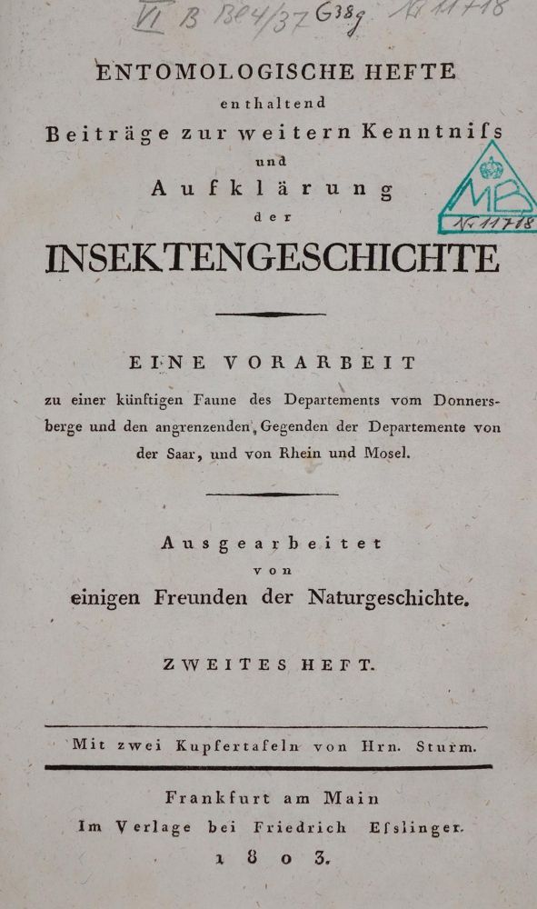 Große Abbildung Nr.1: 144-1536 Entomologische Hefte: (Verschiedene Gebiete - Varia)