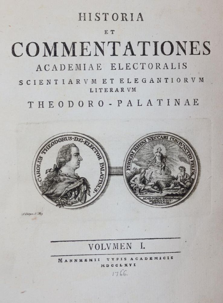 Große Abbildung Nr.1: 144-1551 Historia et Commentationes: (Verschiedene Gebiete - Varia)