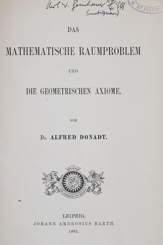 Große Abbildung Nr.3: 144-1565 Bolyai,J.: (Verschiedene Gebiete - Varia, Mathematik)