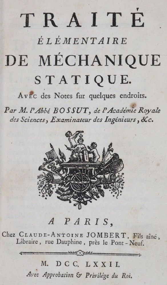 Große Abbildung Nr.3: 144-1567 Bossut,(C.).: (Verschiedene Gebiete - Varia, Mathematik)