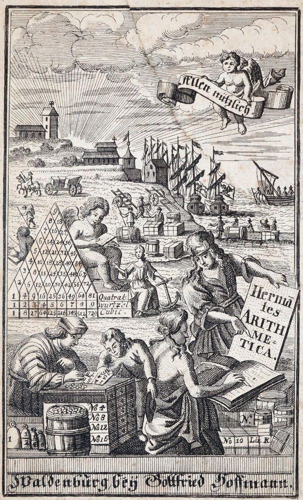 Große Abbildung Nr.1: 144-1583 (Hermantes Arithmetica,: (Verschiedene Gebiete - Varia, Mathematik)
