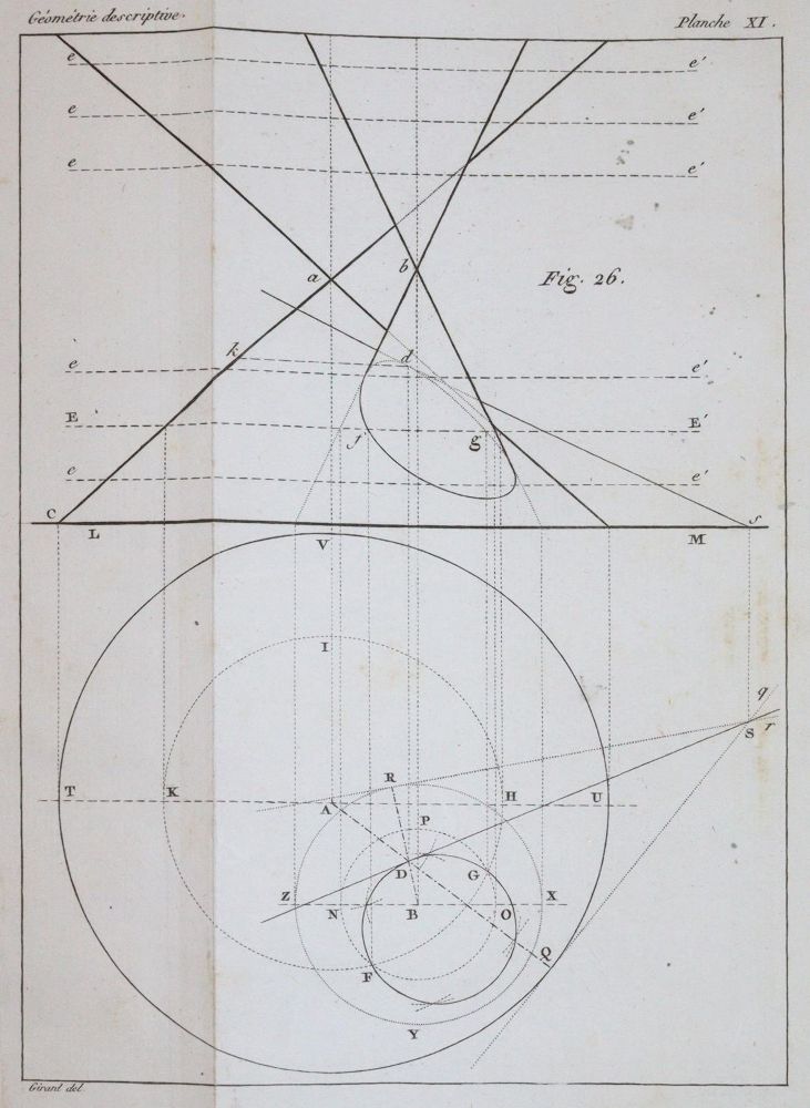 Große Abbildung Nr.2: 144-1593 Monge,G.: (Verschiedene Gebiete - Varia, Mathematik)