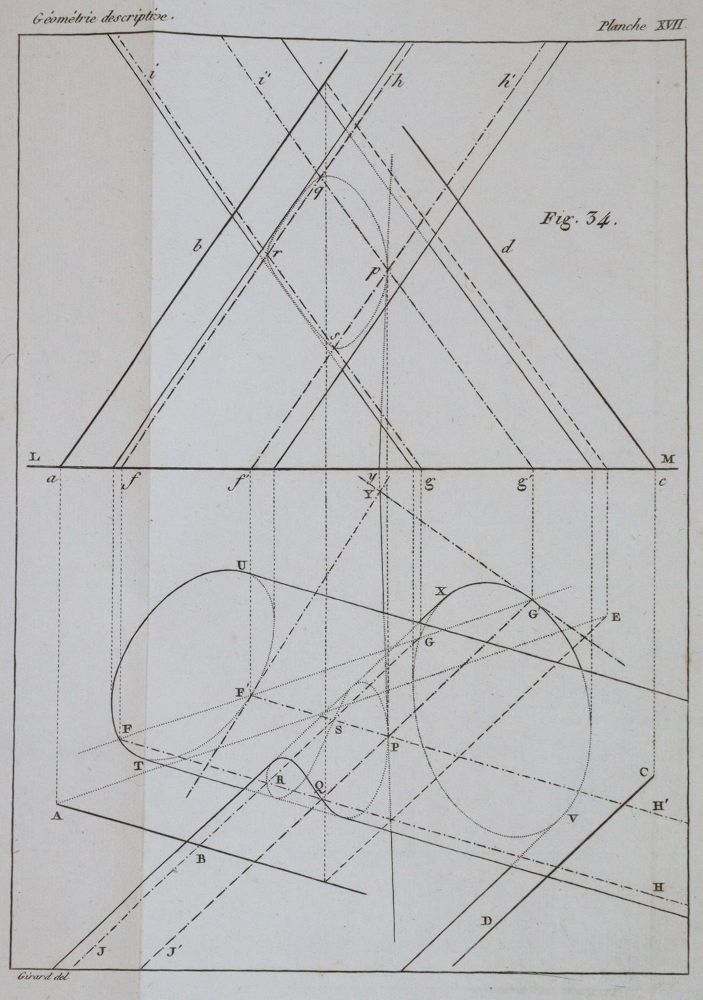 Große Abbildung Nr.4: 144-1593 Monge,G.: (Verschiedene Gebiete - Varia, Mathematik)