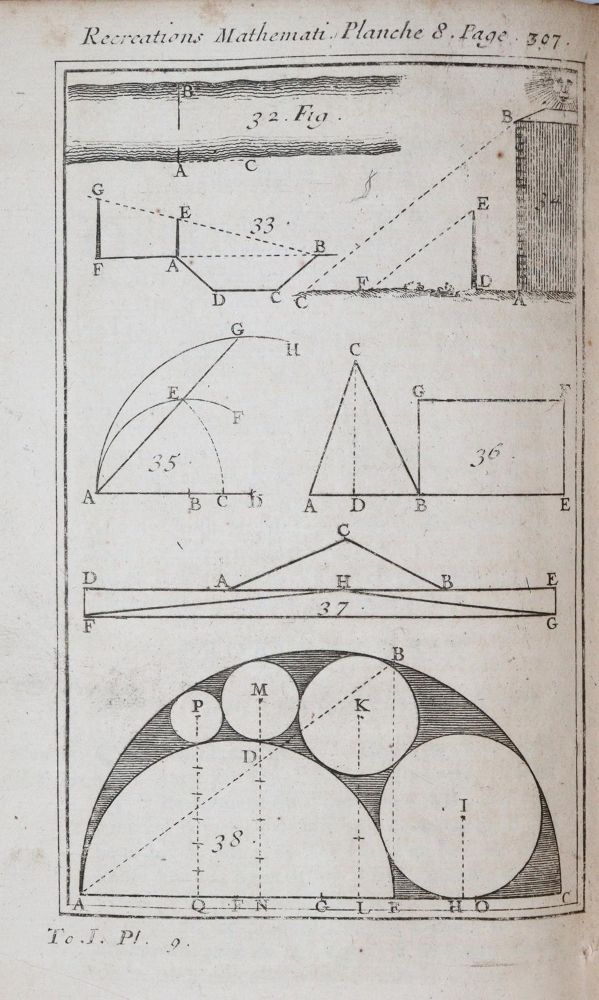 Große Abbildung Nr.3: 144-1596 Ozanam,(J.).: (Verschiedene Gebiete - Varia, Mathematik)