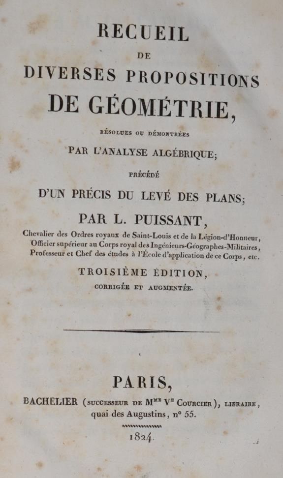 Große Abbildung Nr.1: 144-1599 Puissant,L.: (Verschiedene Gebiete - Varia, Mathematik)
