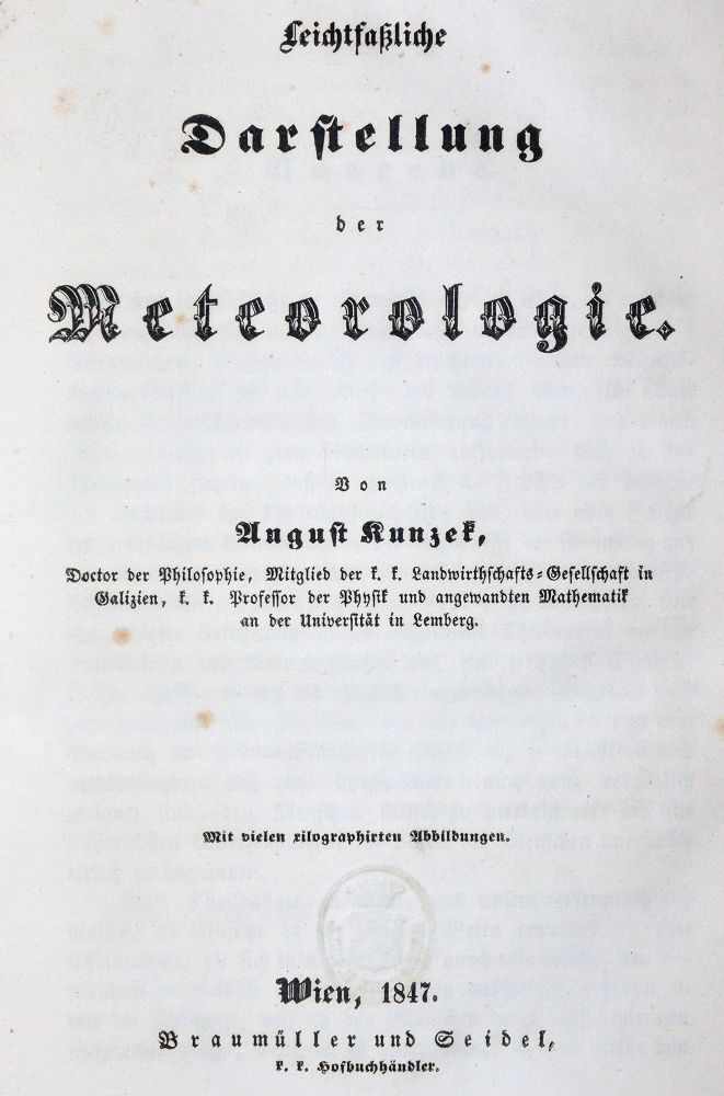 Große Abbildung Nr.1: 144-1615 Kunzek,A.: (Verschiedene Gebiete - Varia, Meteorologie)