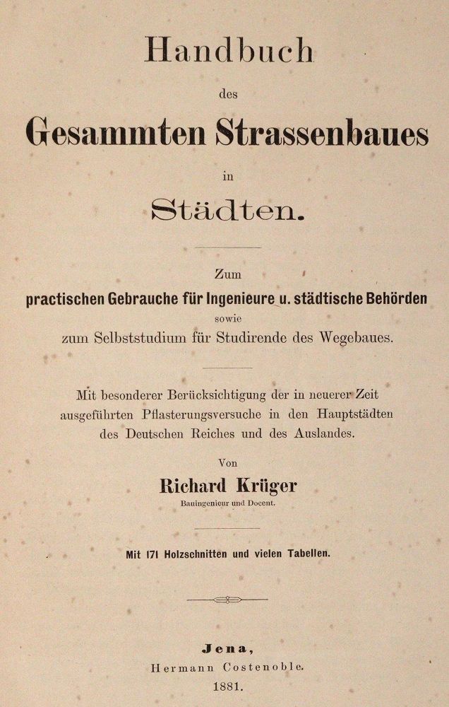 Große Abbildung Nr.1: 144-1652 Krüger,R.: (Verschiedene Gebiete - Varia, Strassenbau)