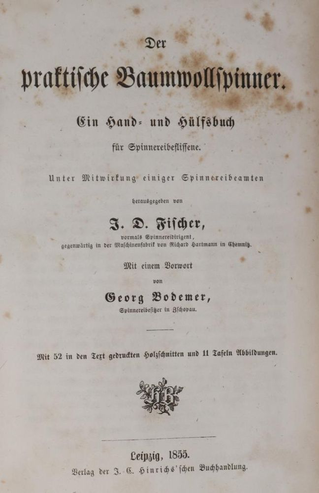 Große Abbildung Nr.1: 144-1656 Fischer,J.D. (Hrsg.).: (Verschiedene Gebiete - Varia, Textil)