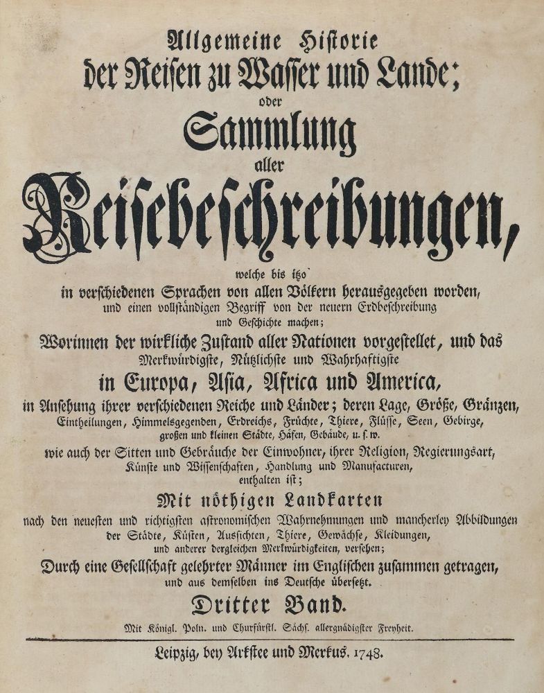 Große Abbildung Nr.4: 144-1670 Allgemeine Historie der Reisen: (Afrika)