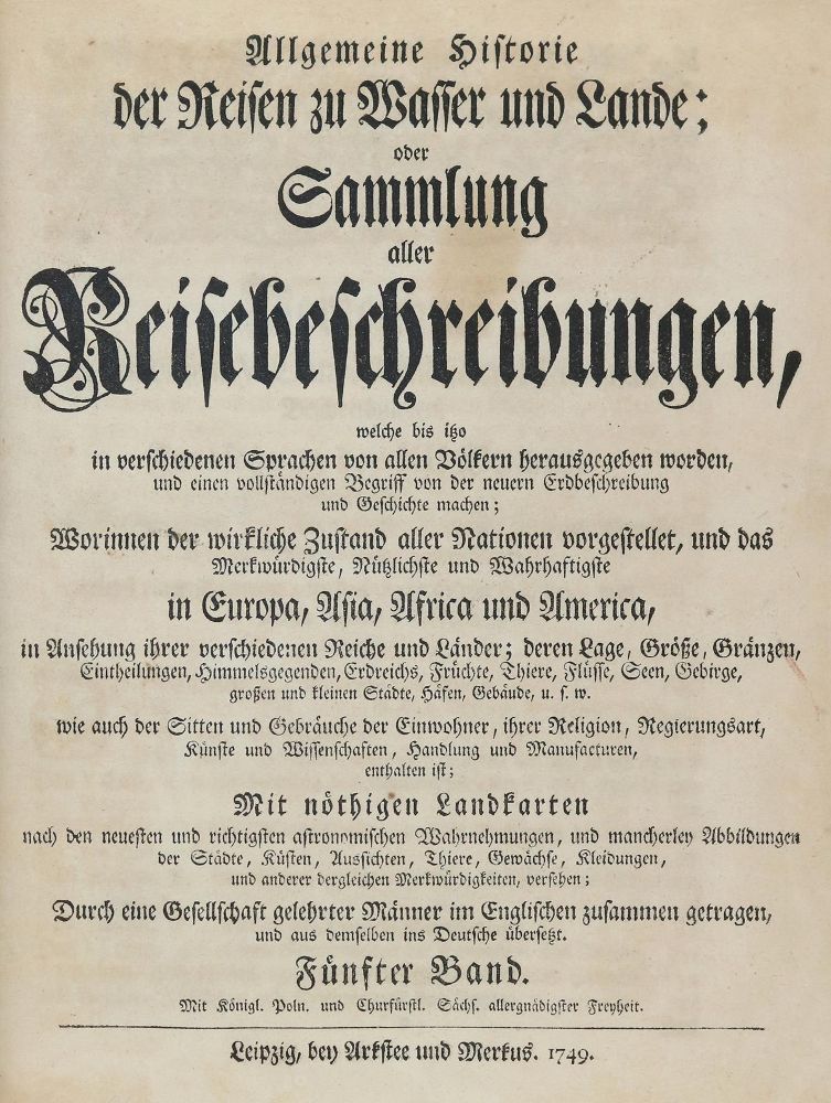 Große Abbildung Nr.3: 144-1671 Allgemeine Historie der Reisen: (Afrika)