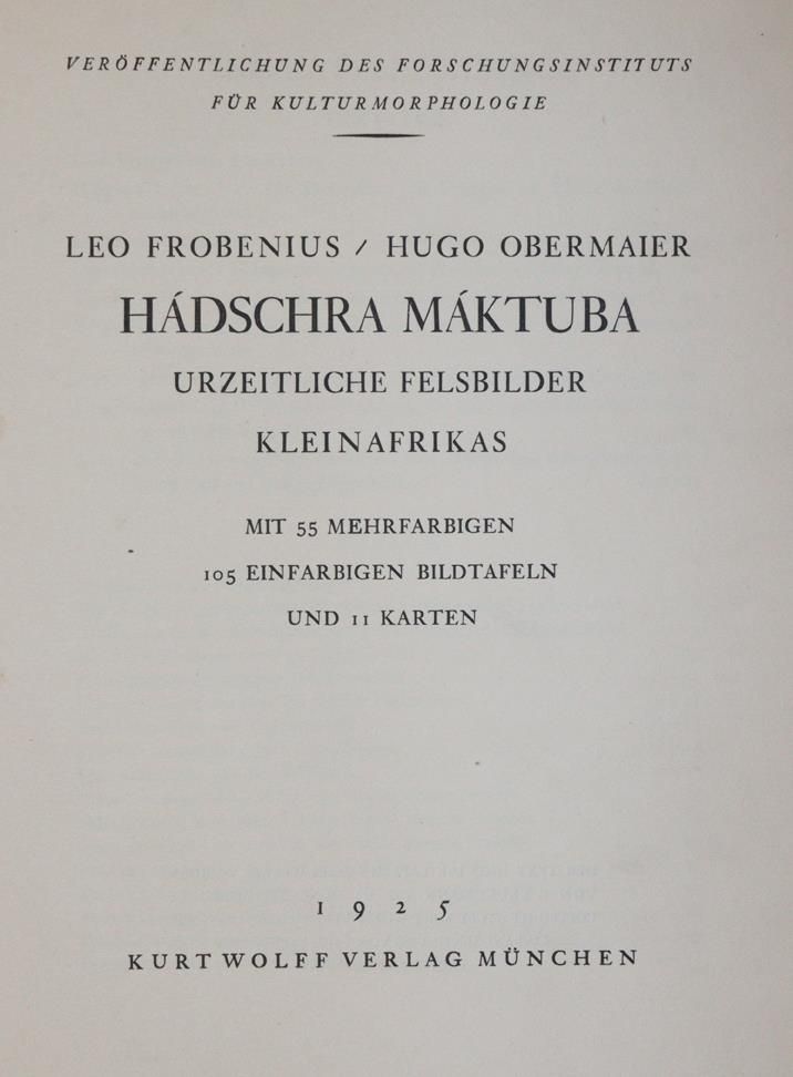 Große Abbildung Nr.1: 144-1672 Frobenius,L. u. H.Obermaier.: (Afrika)