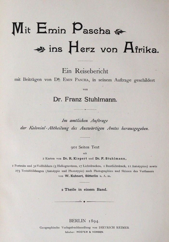 Große Abbildung Nr.1: 144-1681 Stuhlmann,F.: (Afrika)