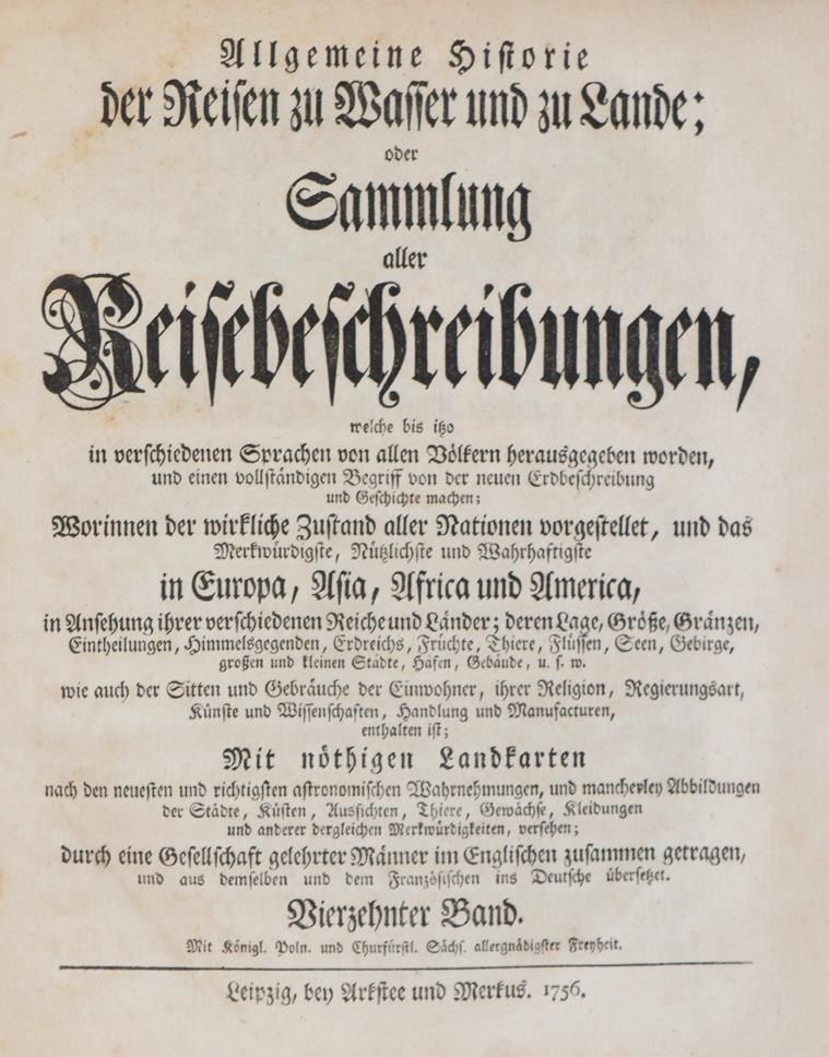 Große Abbildung Nr.1: 144-1683 Allgemeine Historie der Reisen: (Amerika)