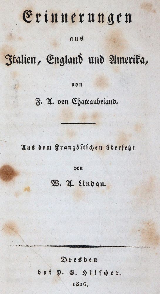 Große Abbildung Nr.1: 144-1688 Chateaubriand,F.A.de.: (Amerika)