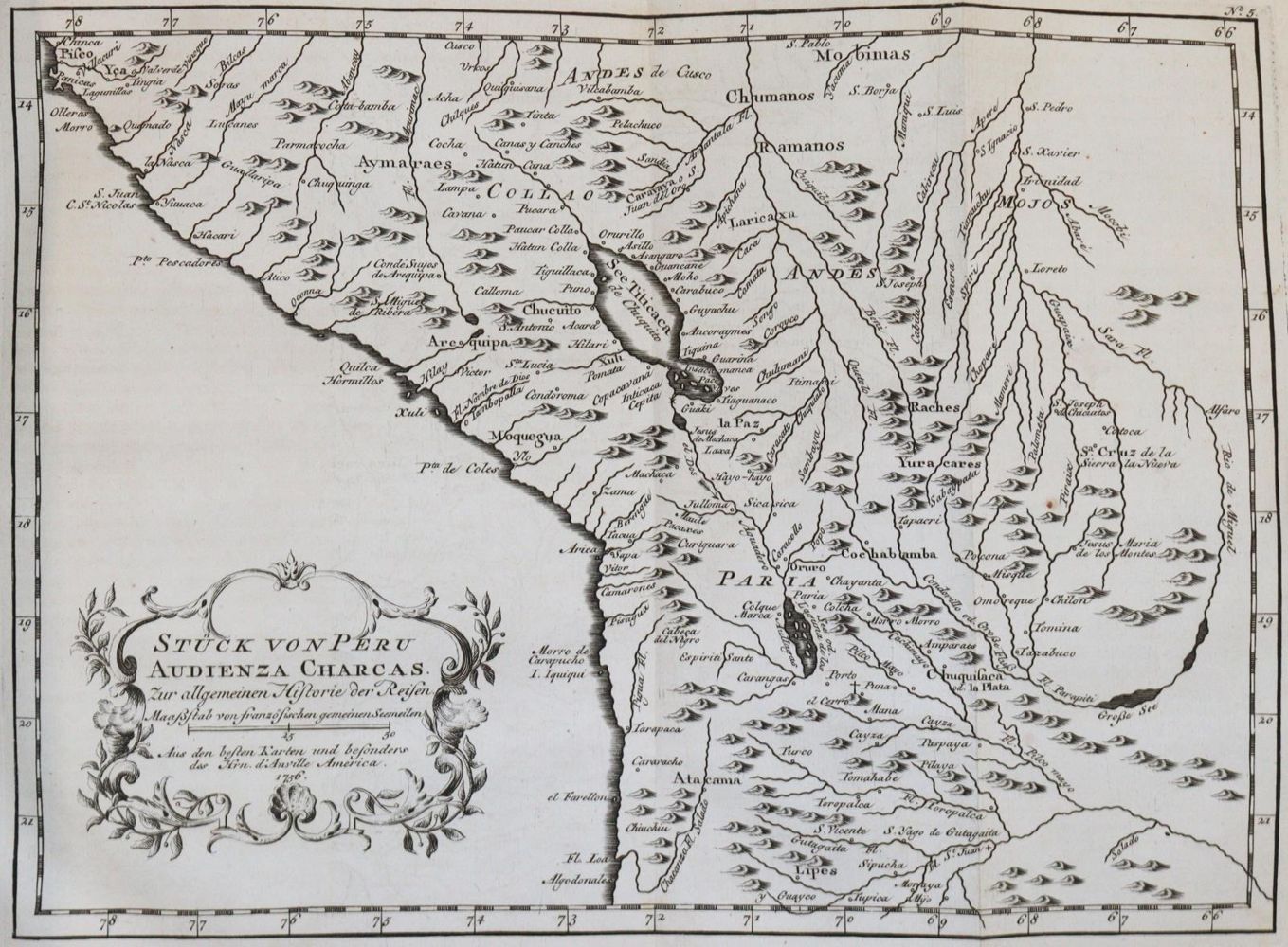 Große Abbildung Nr.5: 144-1698 Allgemeine Historie der Reisen: (Amerika, Peru)