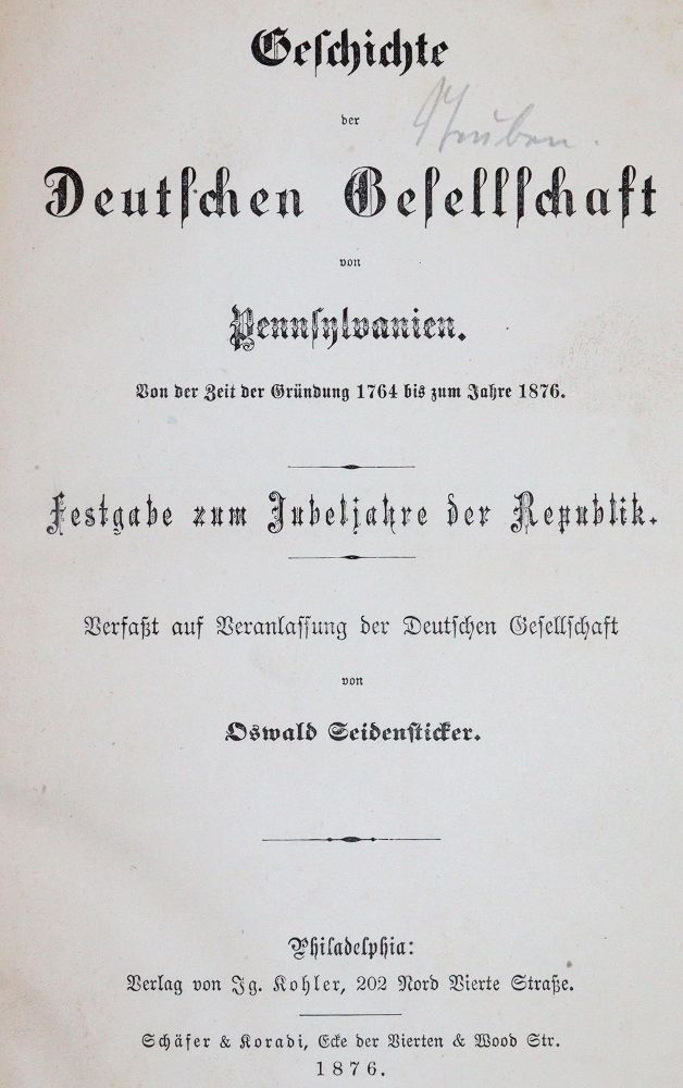 Große Abbildung Nr.1: 144-1705 Seidensticker,O.: (Amerika)