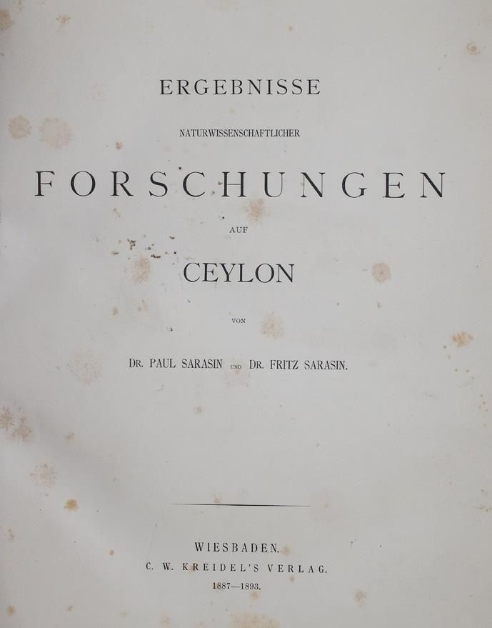 Große Abbildung Nr.1: 144-1743 Sarasin,P. u. F.: (Asien, Sri Lanka)