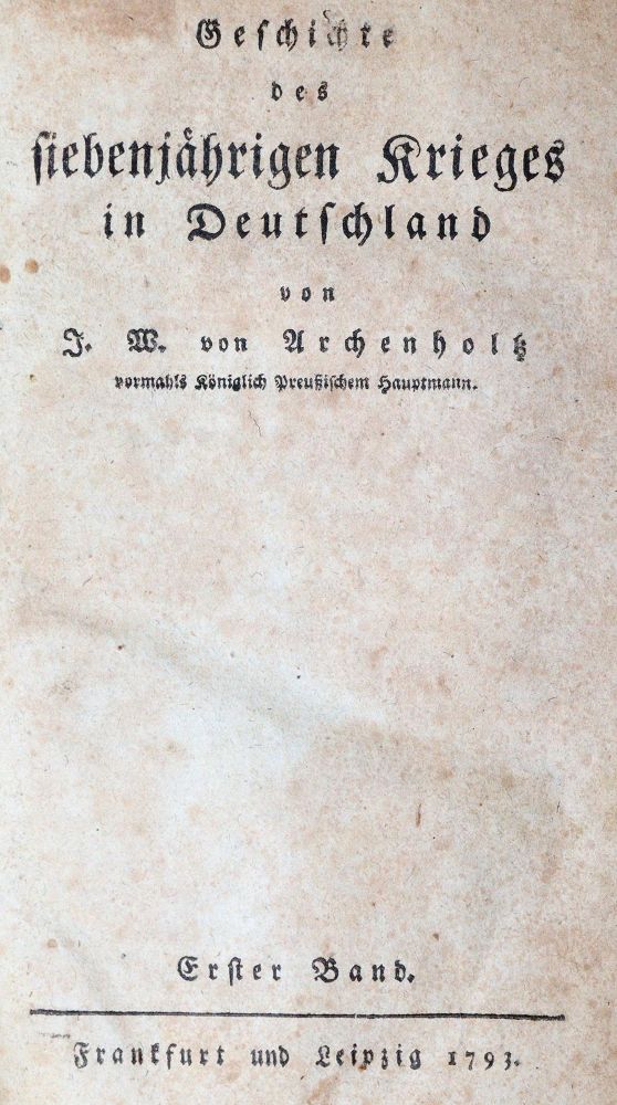 Große Abbildung Nr.1: 144-1749 Archenholz,J.W.v.: (Deutschland)