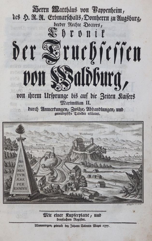 Große Abbildung Nr.1: 144-1770 Pappenheim,M.v.: (Deutschland, Bodensee, Truchsess)