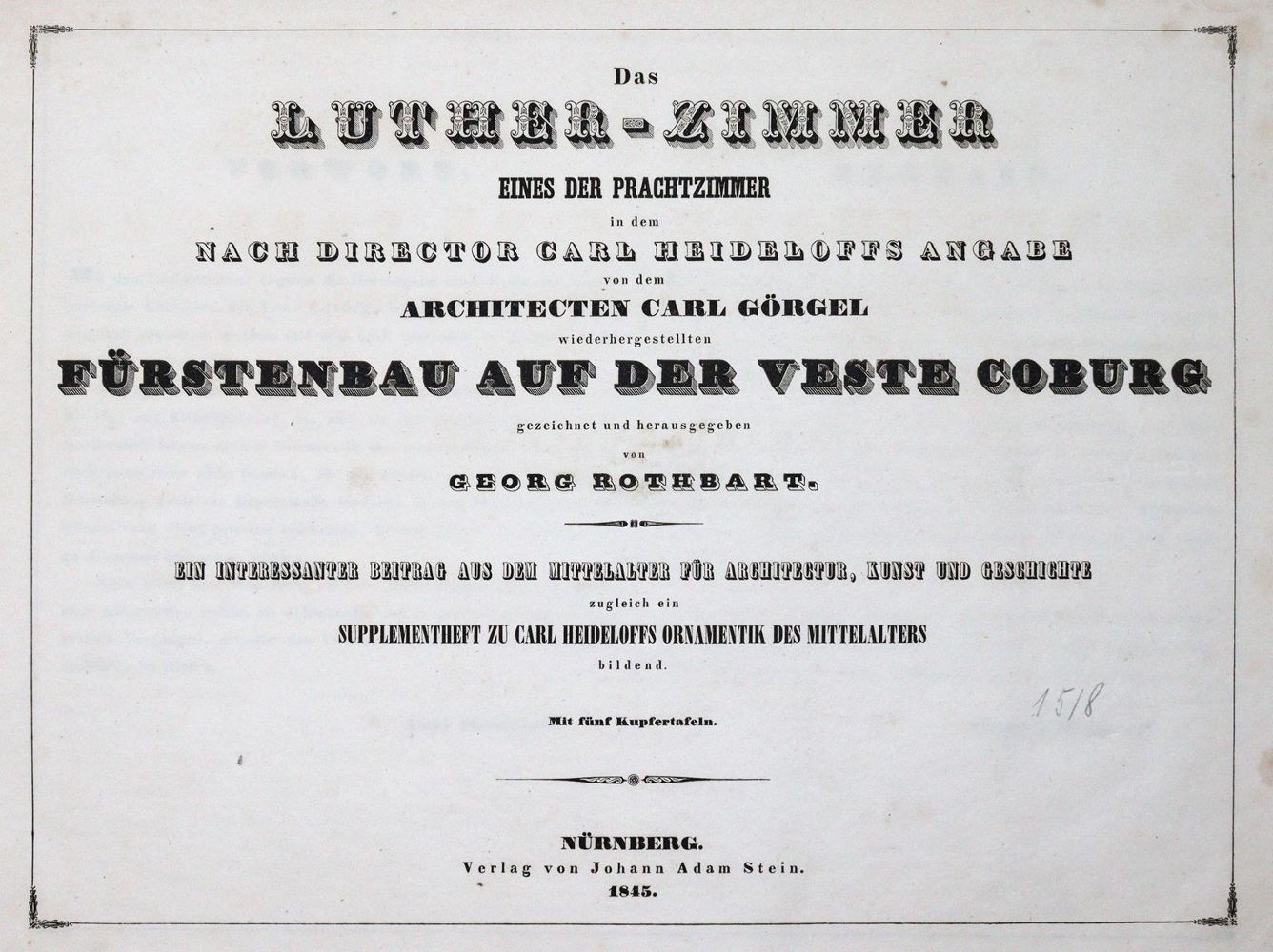 Große Abbildung Nr.1: 144-1774 Rothbart,G.: (Deutschland, Coburg, Luther)