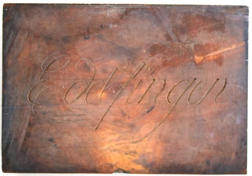 Große Abbildung Nr.1: 144-1789 Edelfingen.: (Deutschland, Edelfingen., Druckstock)