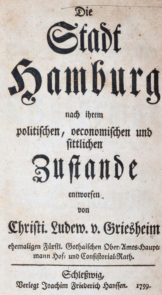 Große Abbildung Nr.1: 144-1808 Griesheim,C.L.v.: (Deutschland, Hamburg)