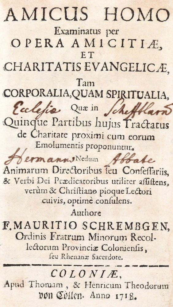 Große Abbildung Nr.1: 144-181 Schrembgen,M.: (Alte Drucke, Handschriften und Theologie)