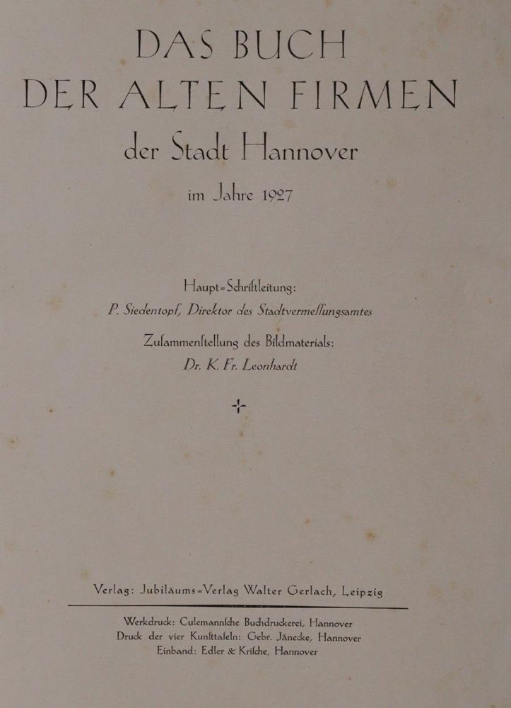 Große Abbildung Nr.1: 144-1818 Siedentopf,P.: (Deutschland, Hannover)
