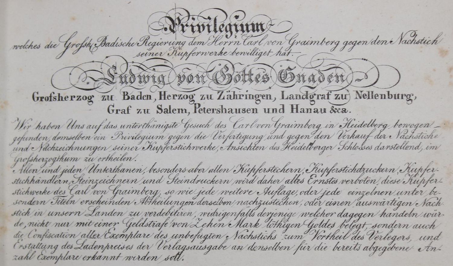 Große Abbildung Nr.2: 144-1822 Graimberg,K.v.: (Deutschland, Heidelberg)