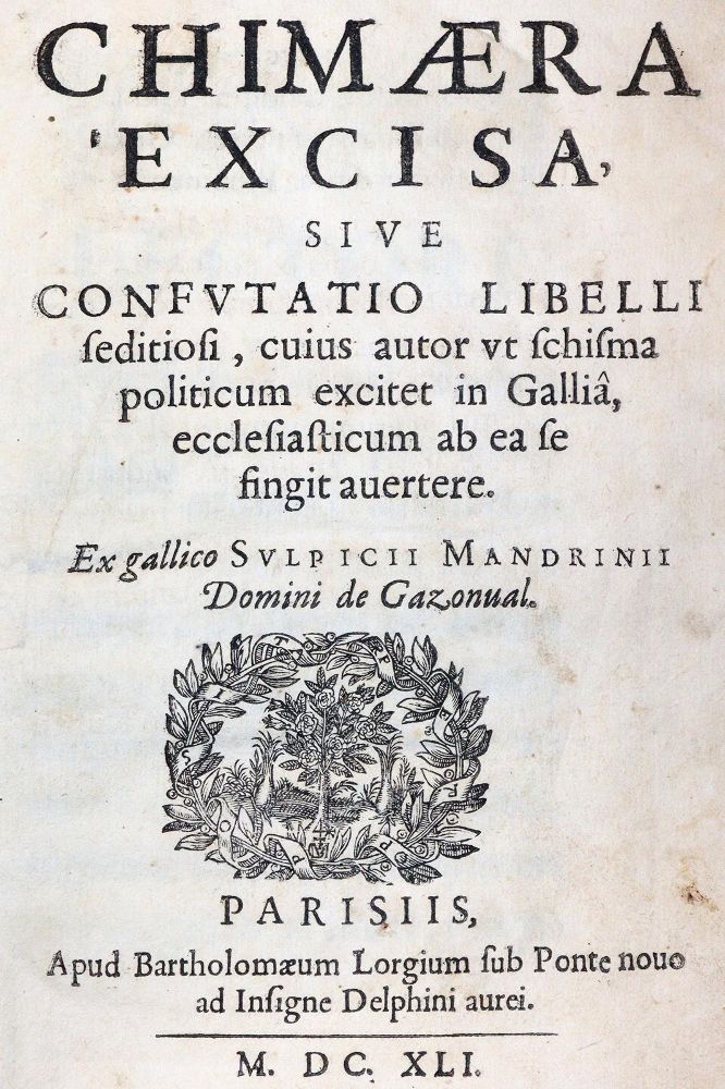 Große Abbildung Nr.1: 144-188 (Sirmond,J. Pseud.): Sulpice de Mandriny...: (Alte Drucke, Handschriften und Theologie)