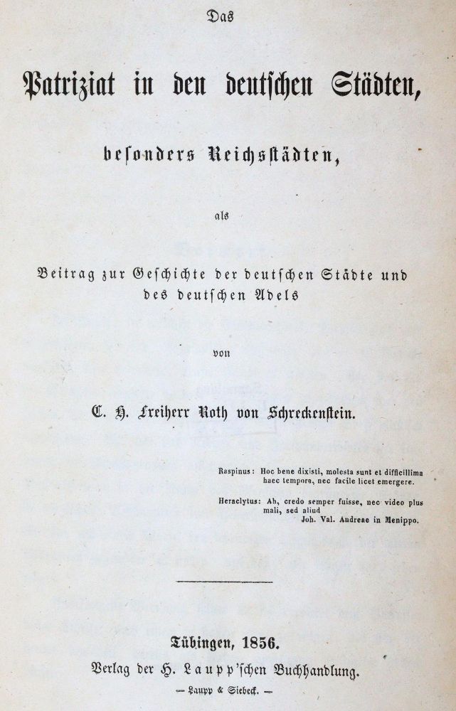 Große Abbildung Nr.1: 144-1897 Schreckenstein, C. H. Frhr. Roth v.: (Deutschland)